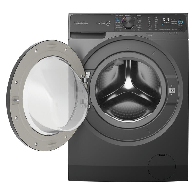 Westinghouse 10kg Front Load Washer - Metallic Grey