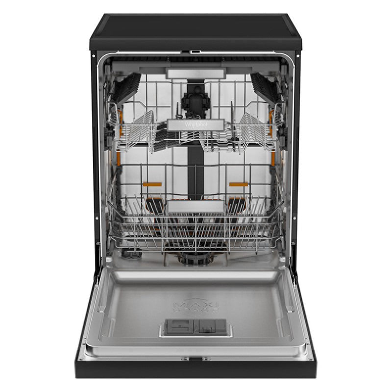 Whirlpool 60cm Freestanding Dishwasher - Black Stainless Steel