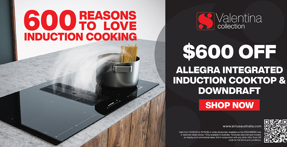 Save $600 on Sirius Allegra Cooktop & Rangehood